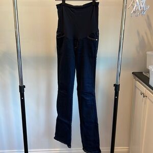 AG maternity dark wash bootcut jeans with tummy panel 28R